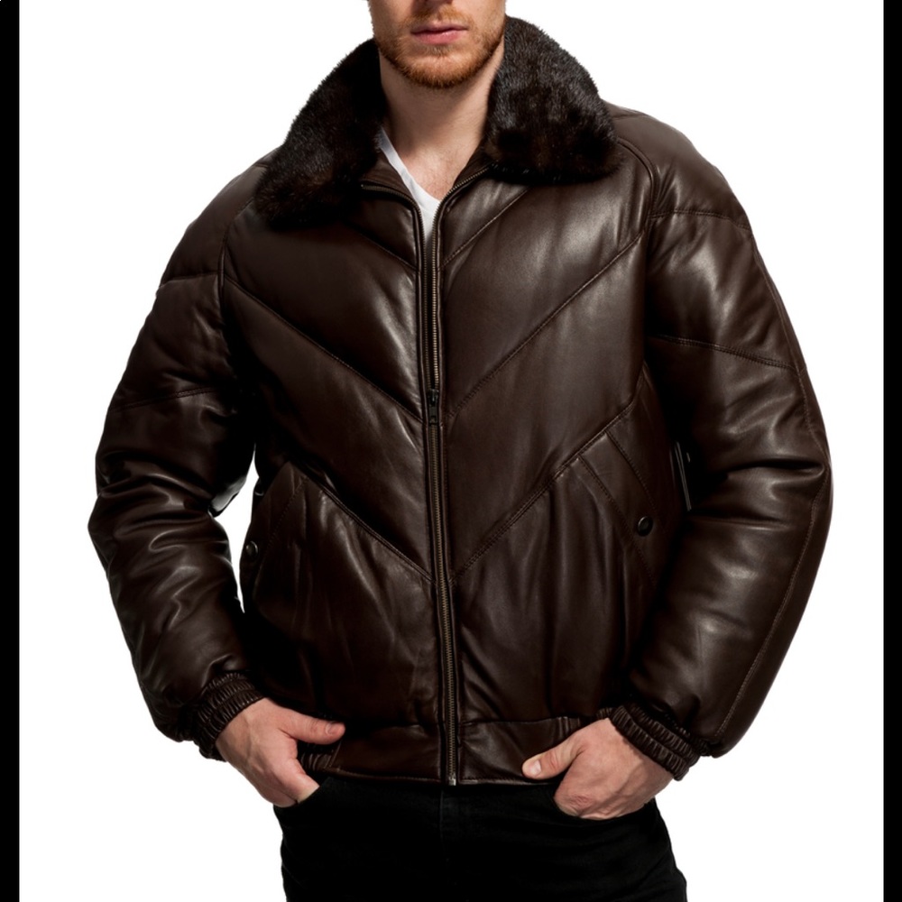 Original Goose brown V-bomber jacket